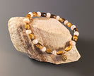 Tiger Eye and Agate Stretch Bracelet