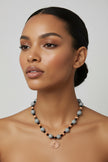 Yooperlite and Freshwater Pearls with Copper Pendant