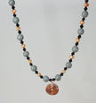 Yooperlite and Freshwater Pearls with Copper Pendant
