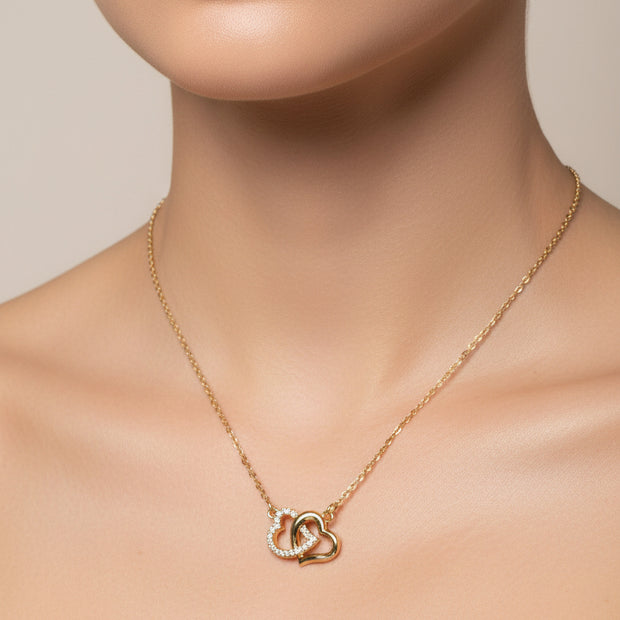 Interlock heart necklace