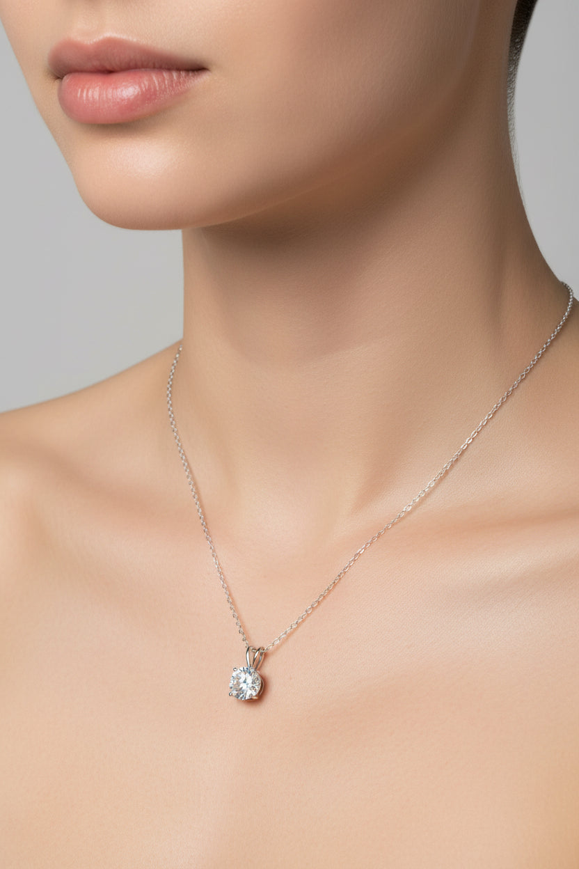 NEW ITEM!    White Sapphire Sterling Silver 18