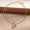 18K Gold Plated 2 Layered Necklace