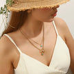 18K gold plated 2 layer necklace