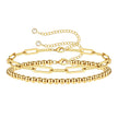18K Gold 2 piece Bracelet