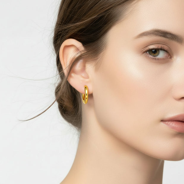 18K gold plated hoop earrings