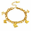 18K Gold Plated Matching Butterfly Earrings and Bracelet Set