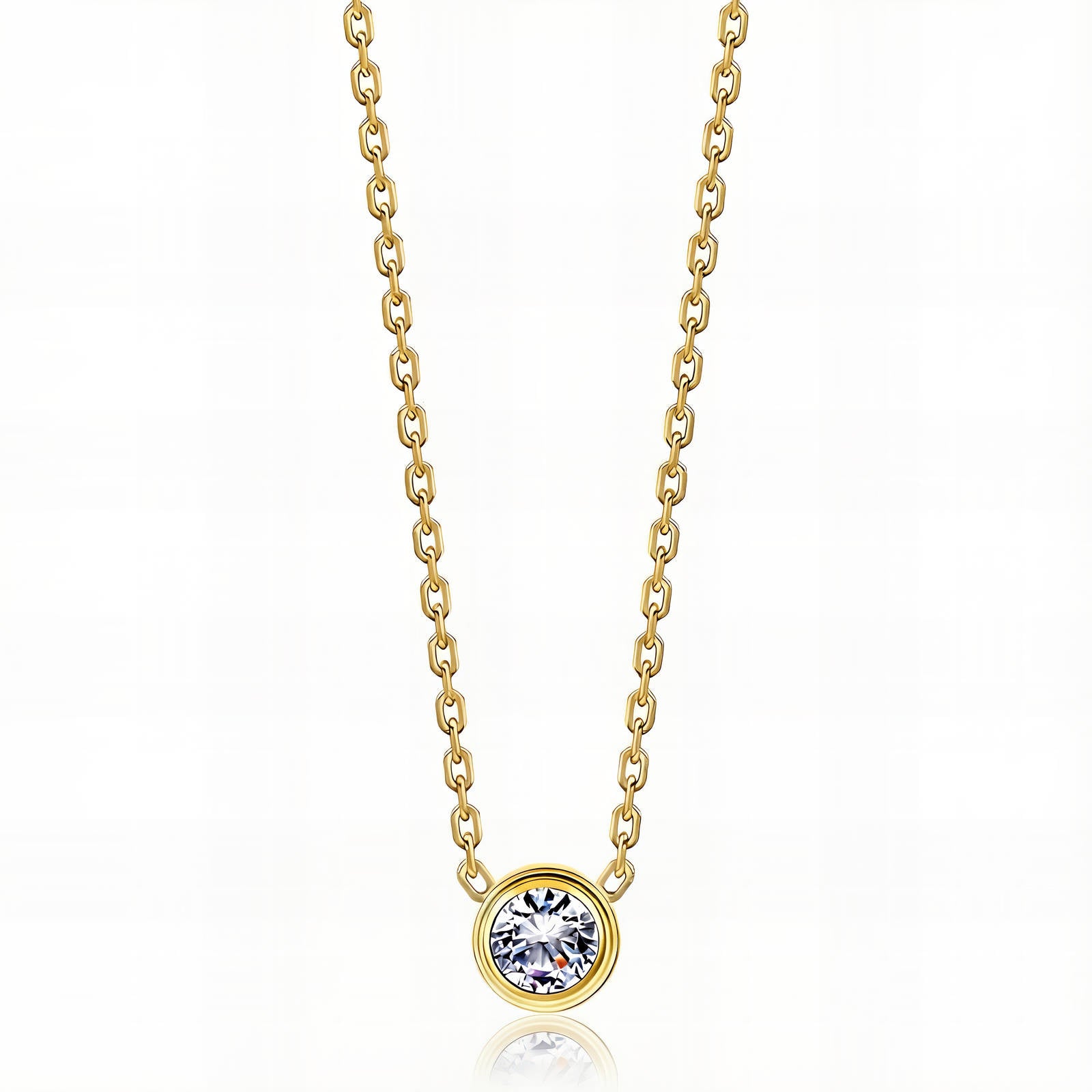 2 Layer Zirconia Sunflower Necklace