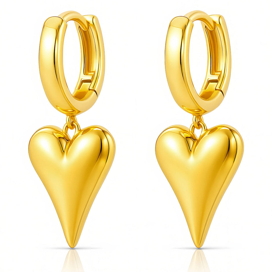 Heart Necklace with Matching Earrings
