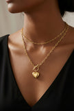 2 piece layered necklace with matching bracelet set