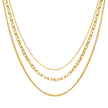 18K gold plated layered necklace