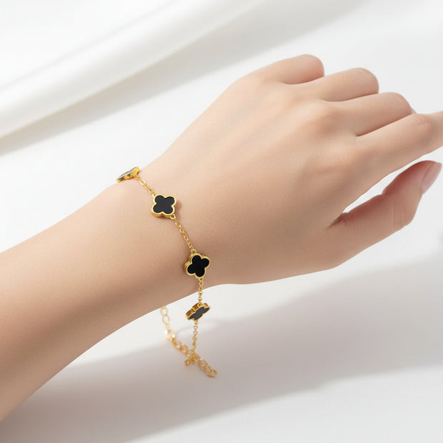 18K gold plated flower meadow bracelet