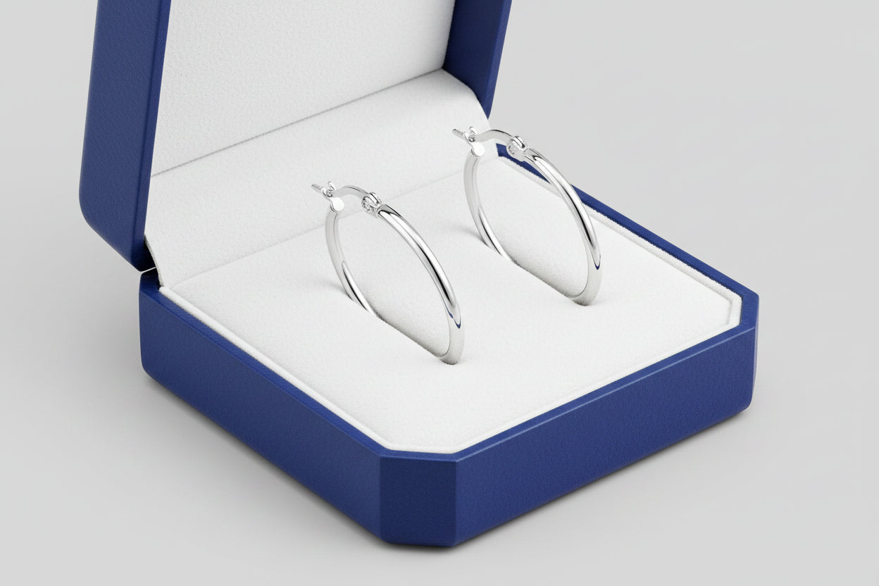 Stainless steel hoop earrings