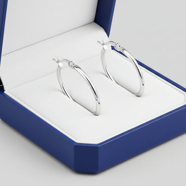 Stainless steel hoop earrings