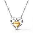 18K Gold Plated Stainless Steel Double Heart Necklace