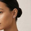 18K gold plated star stud earrings for ear stacking