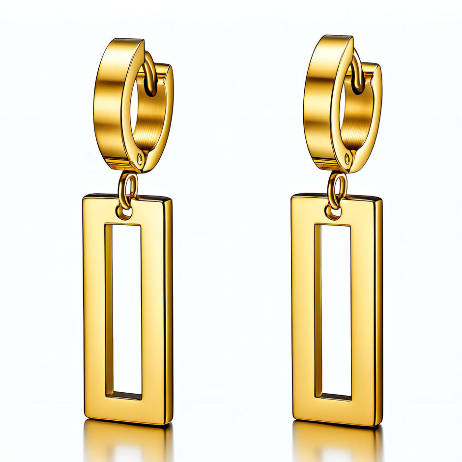 18K gold plated stainless steel earrings