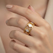 18K gold plated stainless steel ring