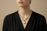 Stainless steel heart pendant necklace