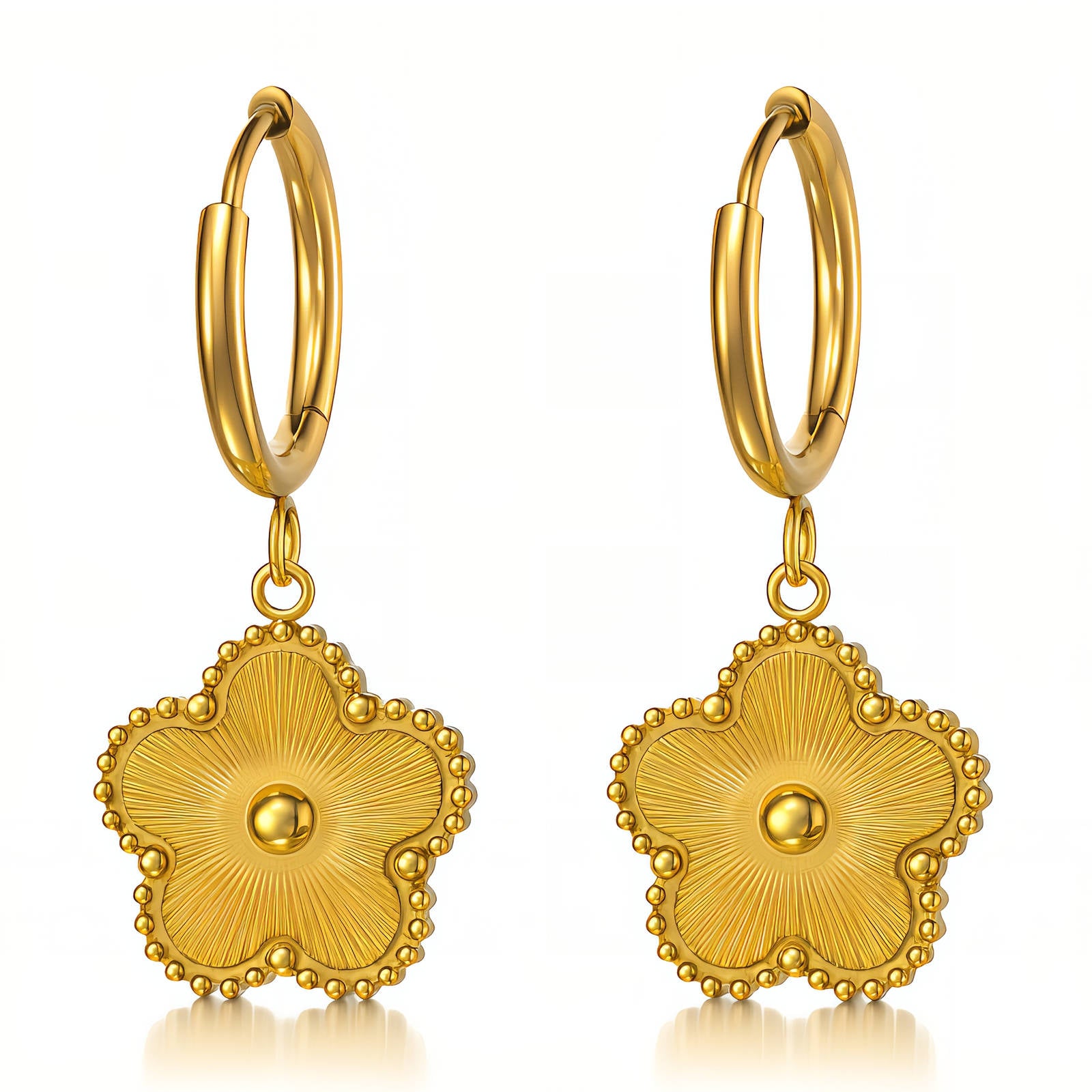 18K Gold Plated Matching Necklace and Earring Set