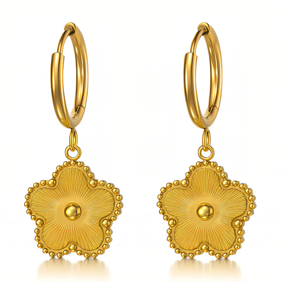 18K Gold Plated Matching Necklace and Earring Set