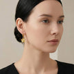 18K gold plated matching necklace and earring set