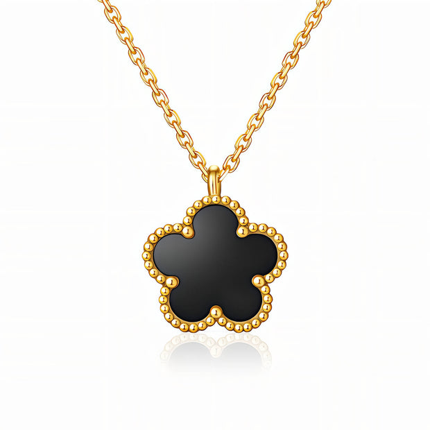 "Flower Meadow" Necklace, 18K Gold Plated Steel