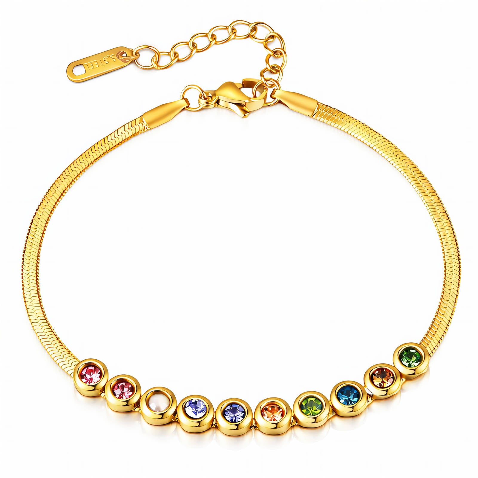 18K Gold Plated Multi Cubic Zirconia Bracelet