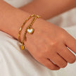 18K gold plated hearts bracelet