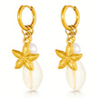 Starfish and Seashell Necklace with Matching Earrings