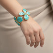 18K gold plated flowers bracelet