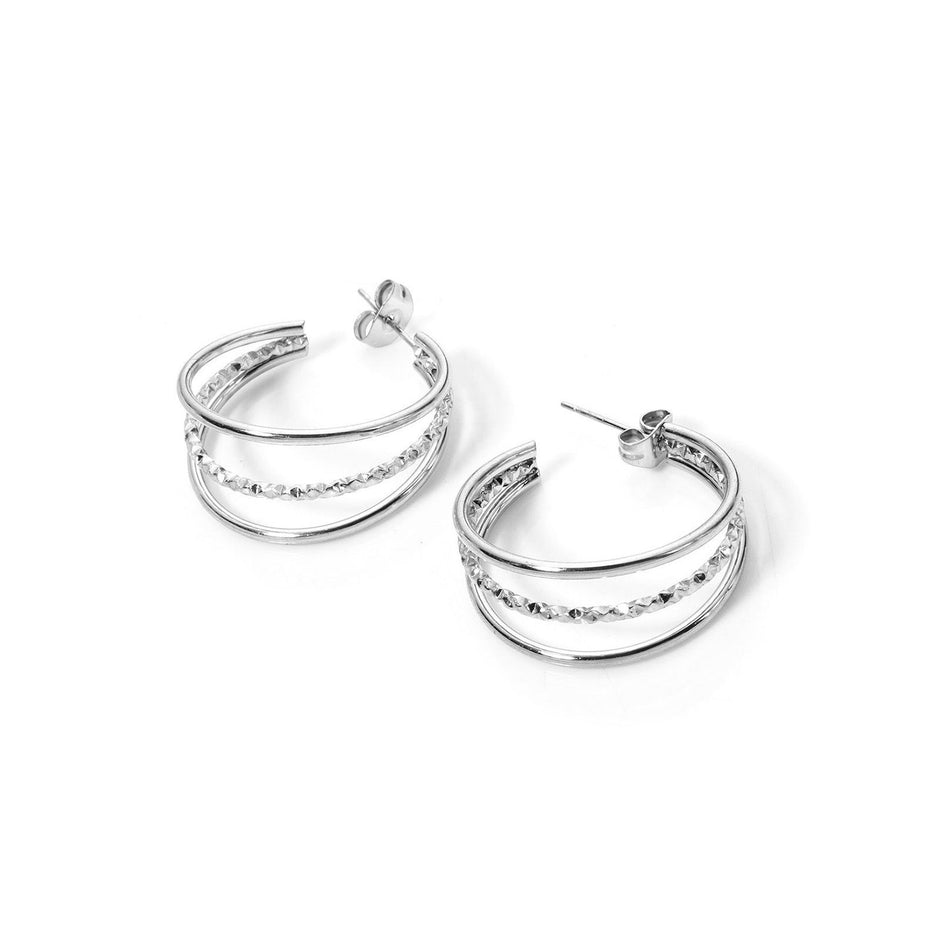 Hypoallergenic stainless steel hoop earrings