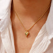 Heart Necklace with Matching Earrings