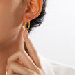 18K gold plated statement hoop earrings
