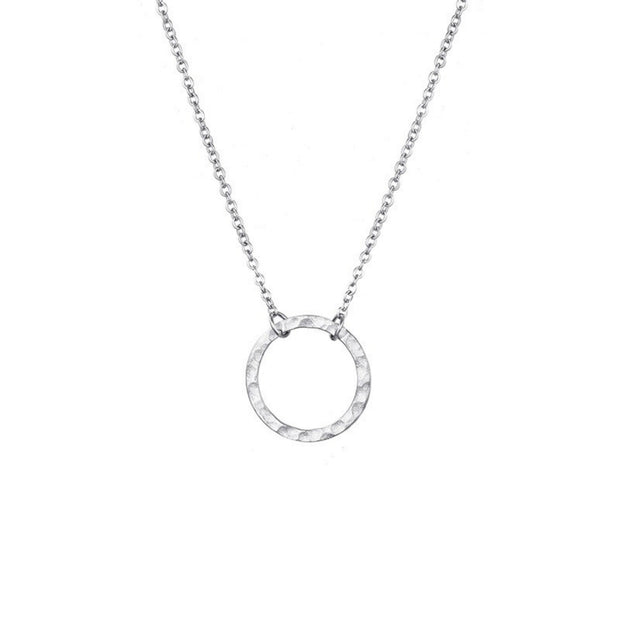 Dainty  Silver Ring Necklace