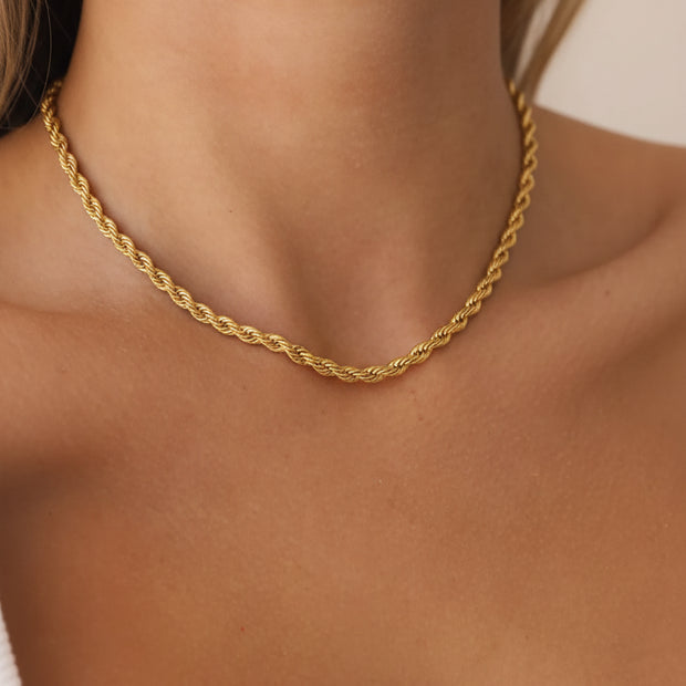 18K Gold Double Layered Necklace