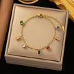 Multi colored zircon bracelet