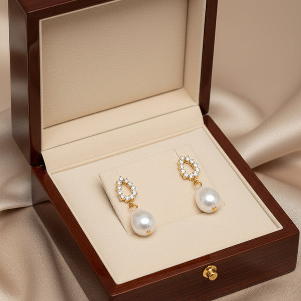 Baroque freshwater pearl drop earrings