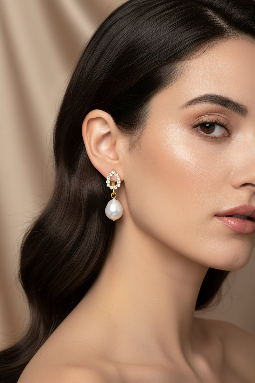 Baroque Freshwater Pearl Drop Earrings