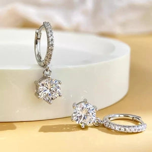 Sterling Silver Zirconia Dangle Earrings