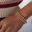18K Gold Plated 3 piece Beaded Bracelet
