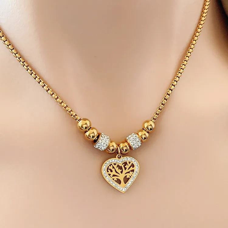 18K gold plated tree of life pendant necklace