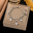 Stainless steel butterfly chain bracelet