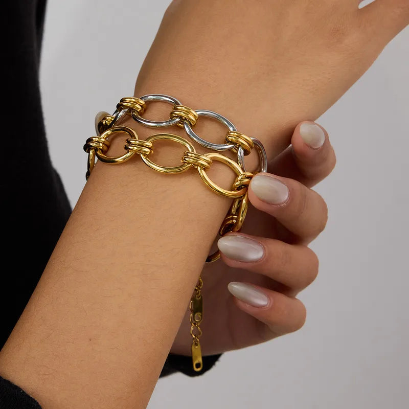 18K gold plated stainless steel bracelet