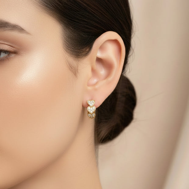 18K gold plated huggy hoop earrings