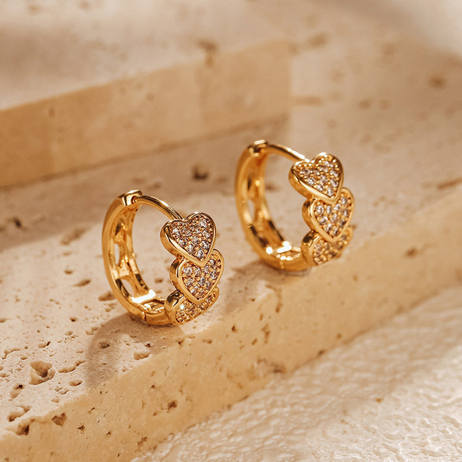 18K Gold Plated Huggy Hoop Earrings