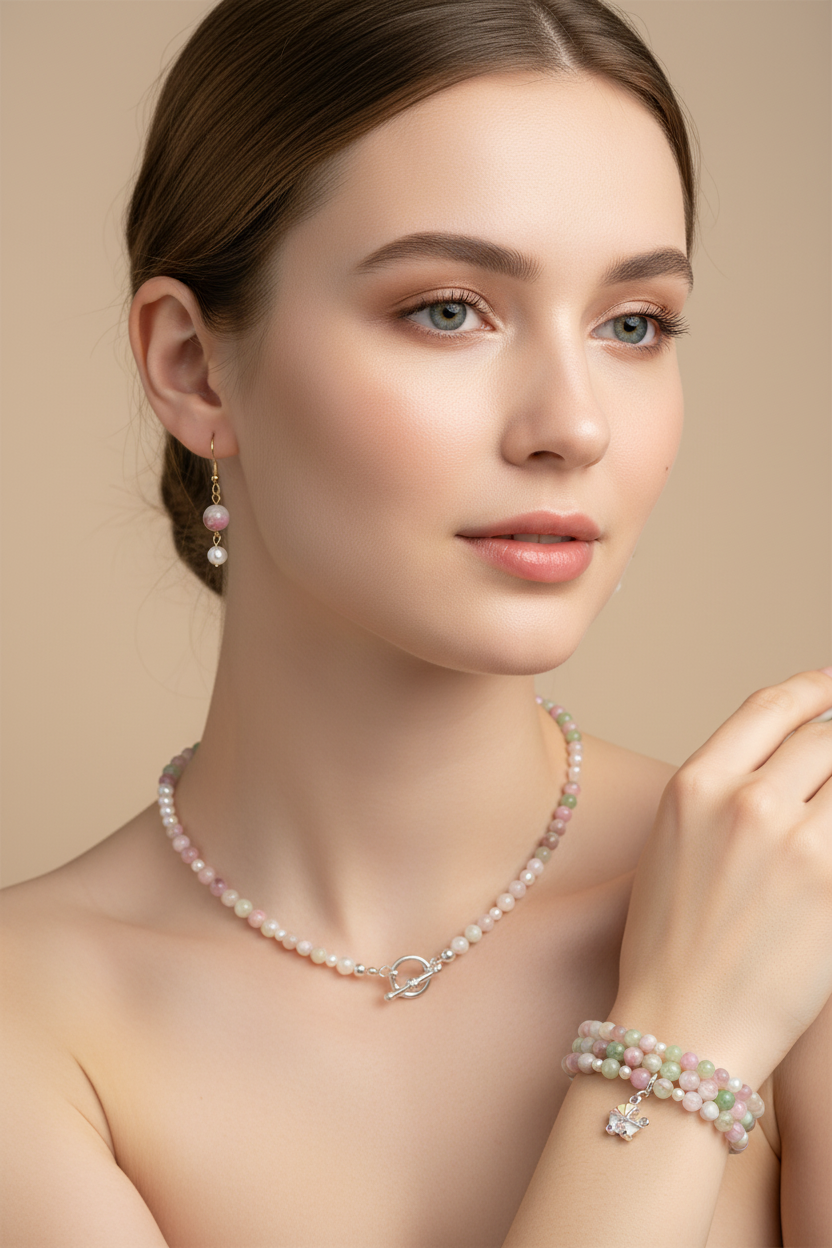 Matching Jewelry Set on Model